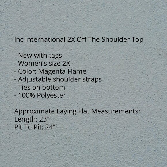 Inc International 2X Off The Shoulder Top - Picture 2 of 4